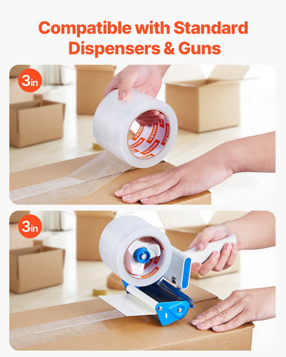 Klar packtejp 6 rullar 65 yards kraftiga klara packtejp 2,7 mil