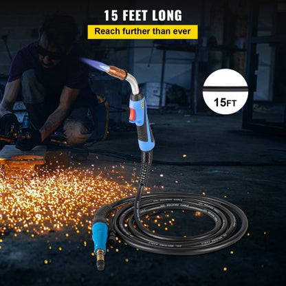 Mig Welding Gun 250Amp 15Ft, Fits Torch Welding Gun Miller Welding Gun M-25 Welding Torch Stinger Replacement Fit for Miller M-25 Part Number 169598 Fits 0.030"-0.035" Wire | EU