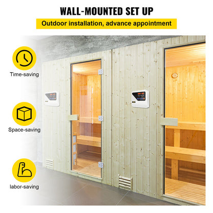 External sauna heater control unit for 3KW-9KW sauna heaters Control unit Sauna stove control 104-221℉ Time Temperature