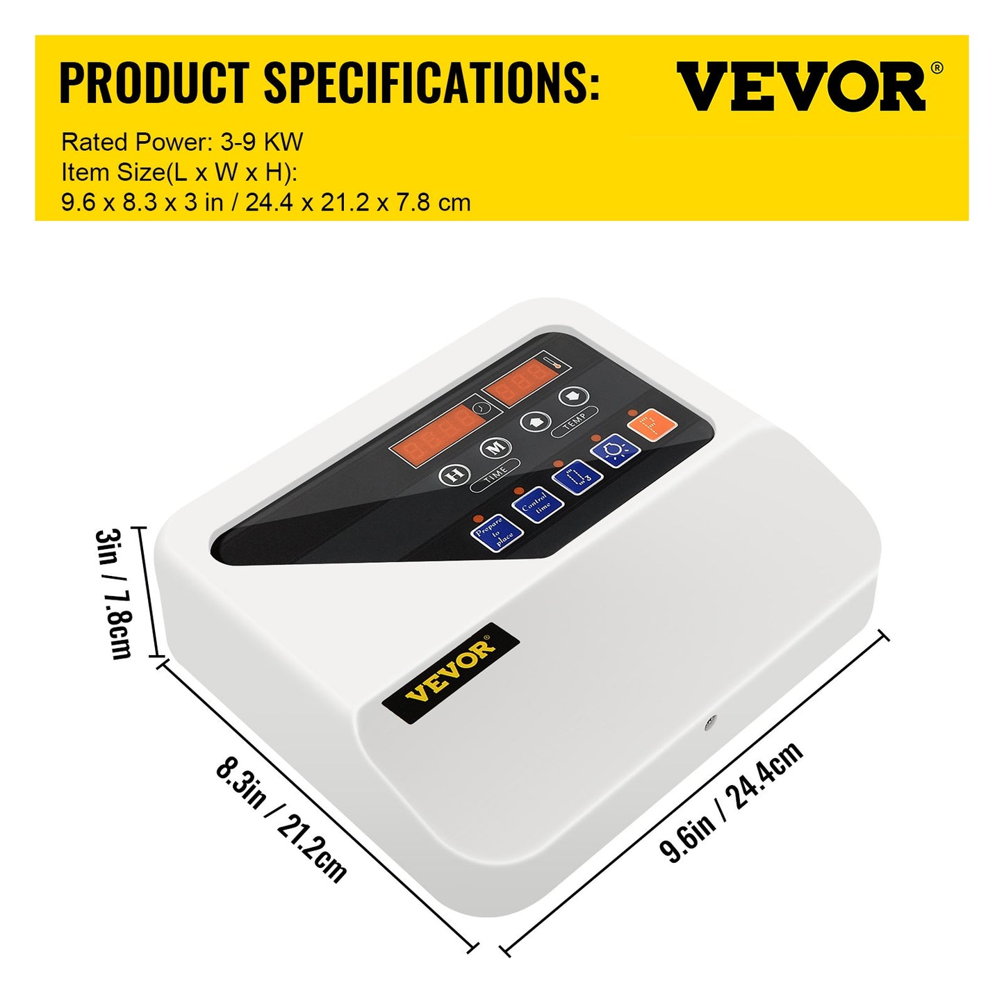 External sauna heater control unit for 3KW-9KW sauna heaters Control unit Sauna stove control 104-221℉ Time Temperature