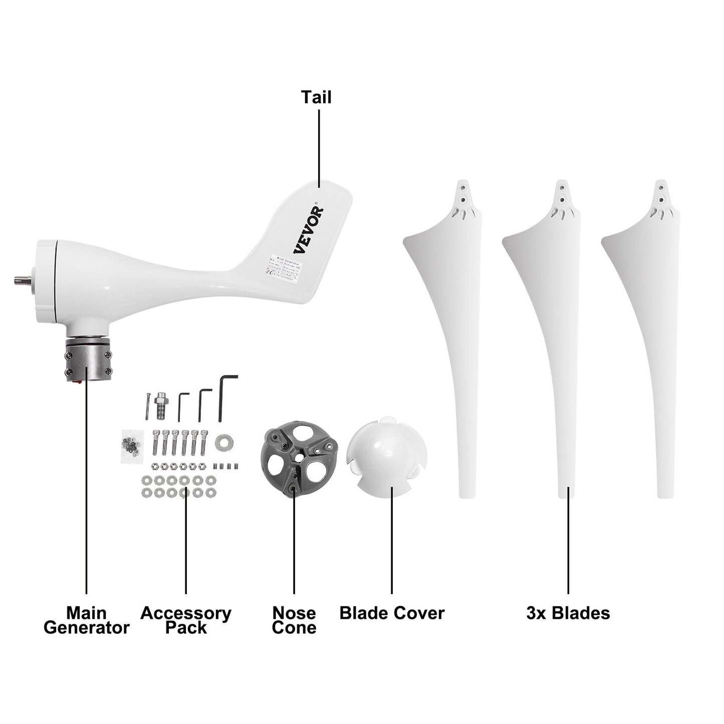Wind turbine, 400W 12V wind turbine generator set, 3 blades charge controller wind turbine generator, wind turbine generator for power supplement