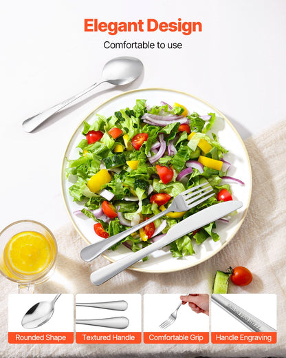 30-piece silver cutlery set stainless steel cutlery cutlery for 6