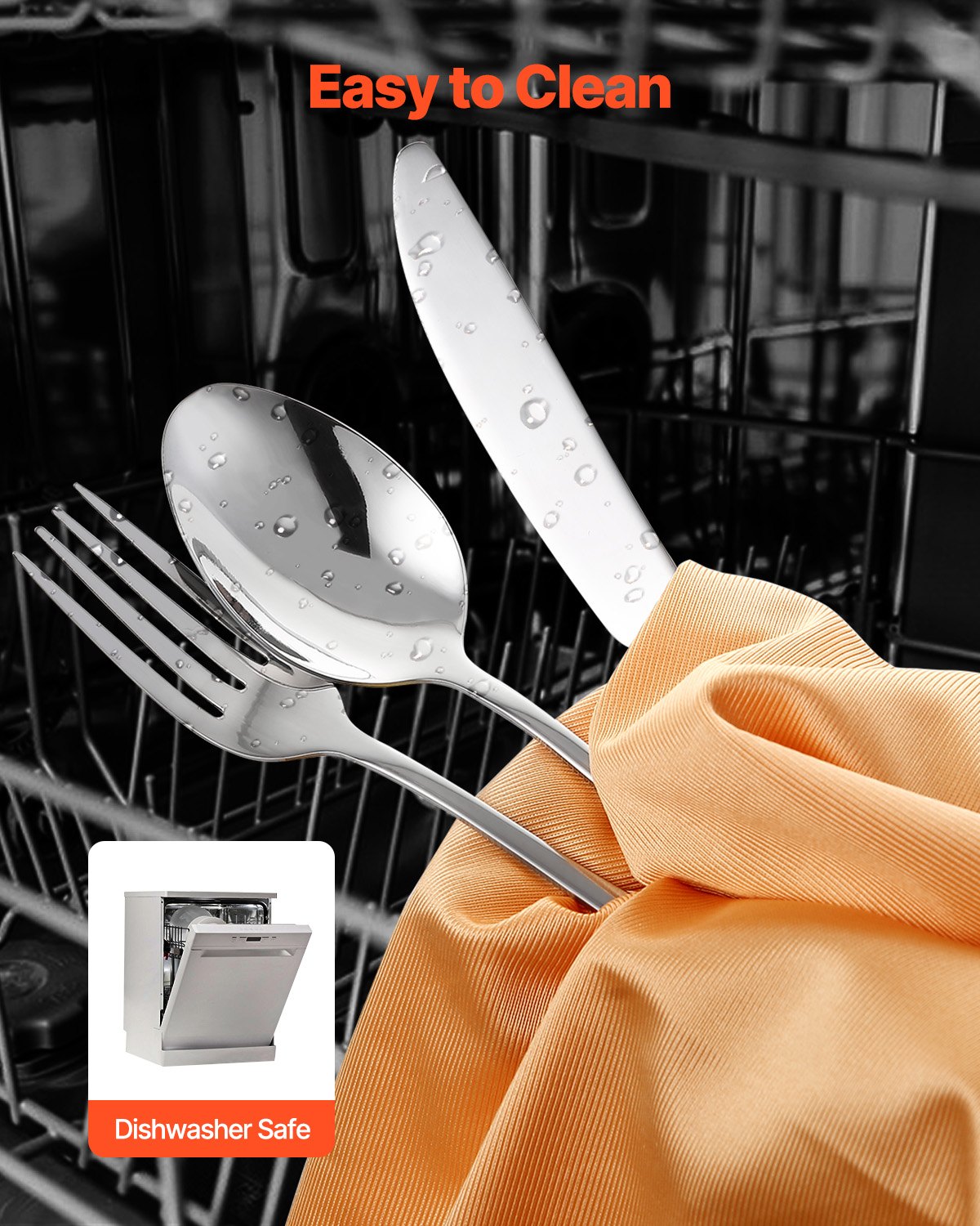 30-piece silver cutlery set stainless steel cutlery cutlery for 6