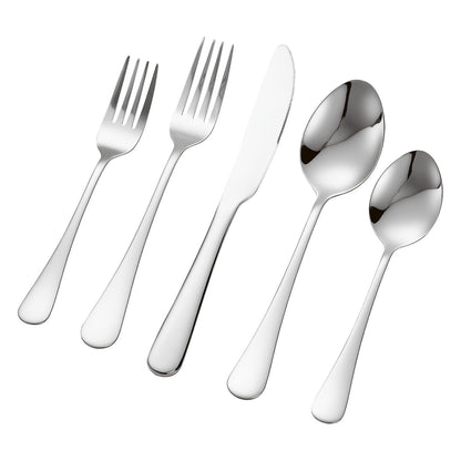30-piece silver cutlery set stainless steel cutlery cutlery for 6