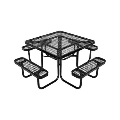 picnic table weatherproof steel patio dining furniture set outdoor | EU