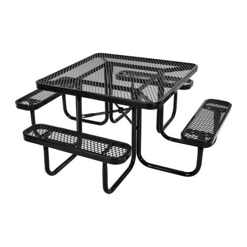 picnic table weatherproof steel patio dining furniture set outdoor | EU