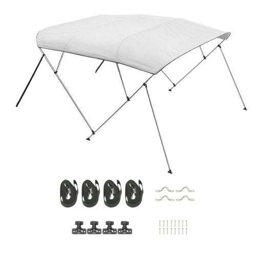 4 Bow Boat Bimini Toppar 96"Lx(73"-78")B x 54"H Markiskapell ljusgrå |  EU