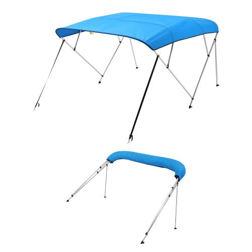 Biminitopp för båt med 4 bogar, 236 cm L x (183-198 cm B x 143 cm H, markis, Pacific Blue |  EU
