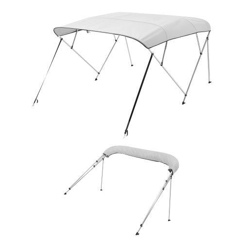 4 Bow Boat Bimini Tops 96"Lx(85"-90")B x 54"H Markiskapell ljusgrå |  EU