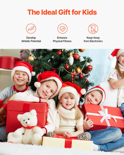 Kids Basket Hoop 4-Hoop Portable Basketball Stand Adjustable in Heights