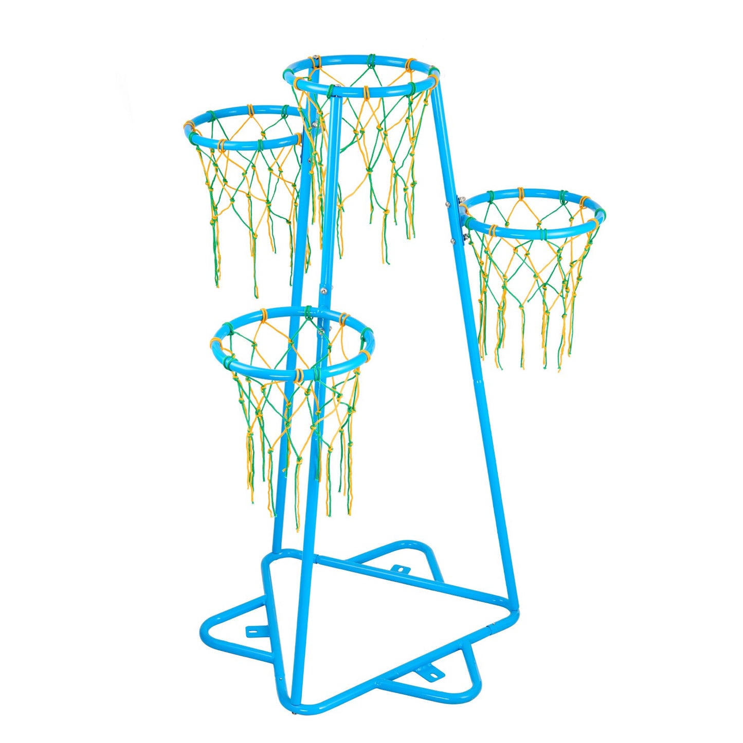 Kids Basket Hoop 4-Hoop Portable Basketball Stand Adjustable in Heights