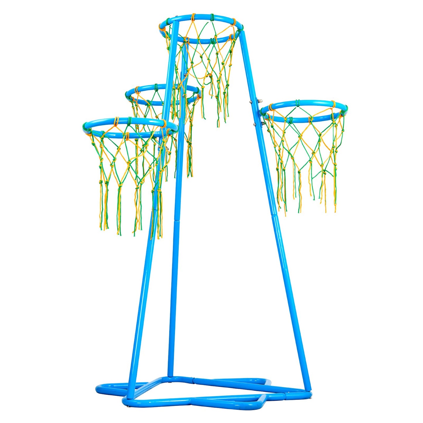 Kids Basket Hoop 4-Hoop Portable Basketball Stand Adjustable in Heights