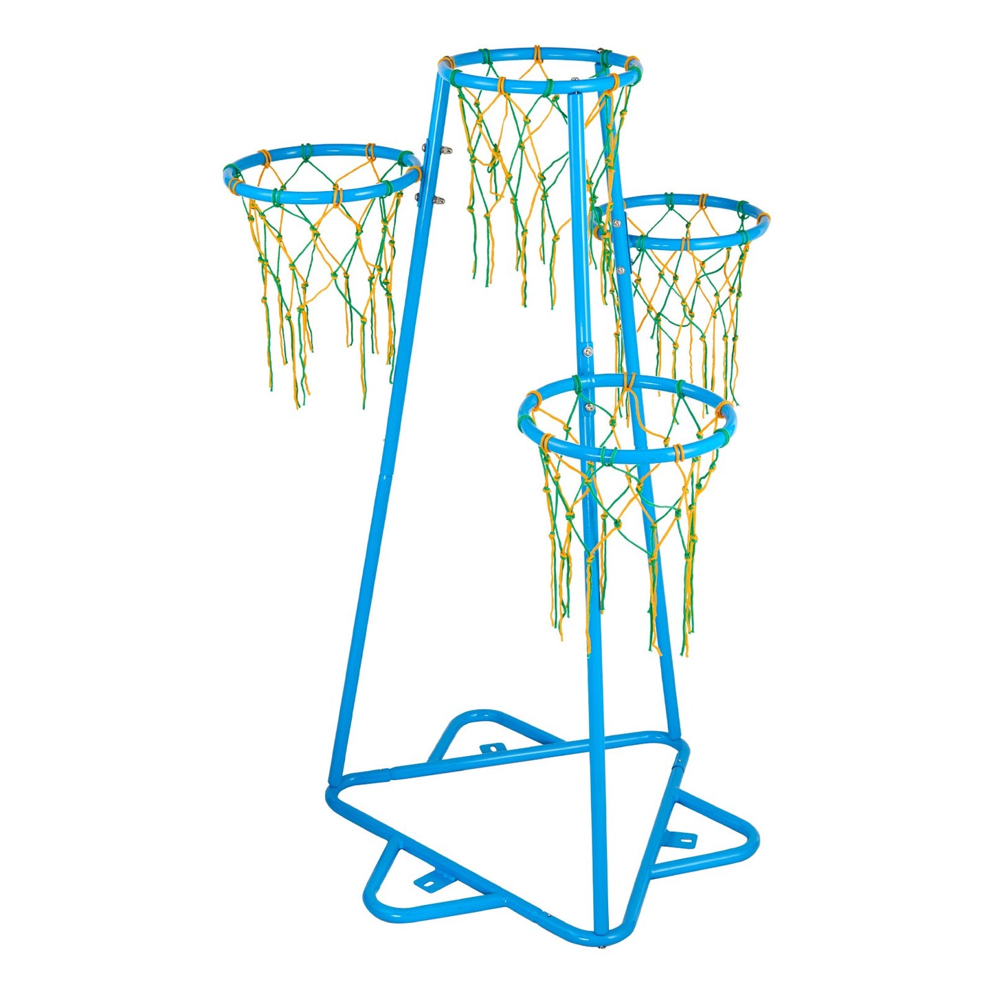 Kids Basket Hoop 4-Hoop Portable Basketball Stand Adjustable in Heights