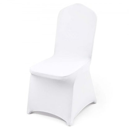 50 pcs Chair Covers Wedding Spandex White Chair Covers Stretch Fabric Removable Washable Protective Covers for Weddings Banquets Ceremony (Flat, 50 pcs) | EU