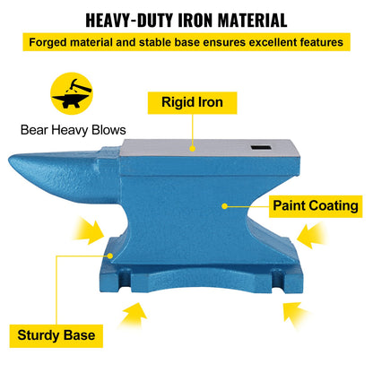 Anvil with one horn 55 pounds / 25.4 kg cast iron anvil Blacksmith for sale Blacksmithing tools and equipment anvil Sturdy round horn anvil Blacksmith Jeweler Metalsmith Blacksmithing tools