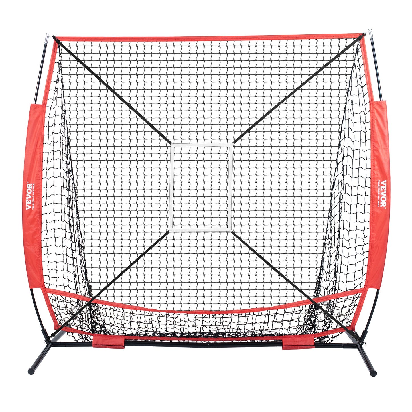 5x5 ft baseball softball träningsnät, bärbart baseball träningsnät för att slå Batting Catching Pitching, Backstop baseball utrustning med båge ram, bärväska, Strike Zone, Ball, Batting Tee