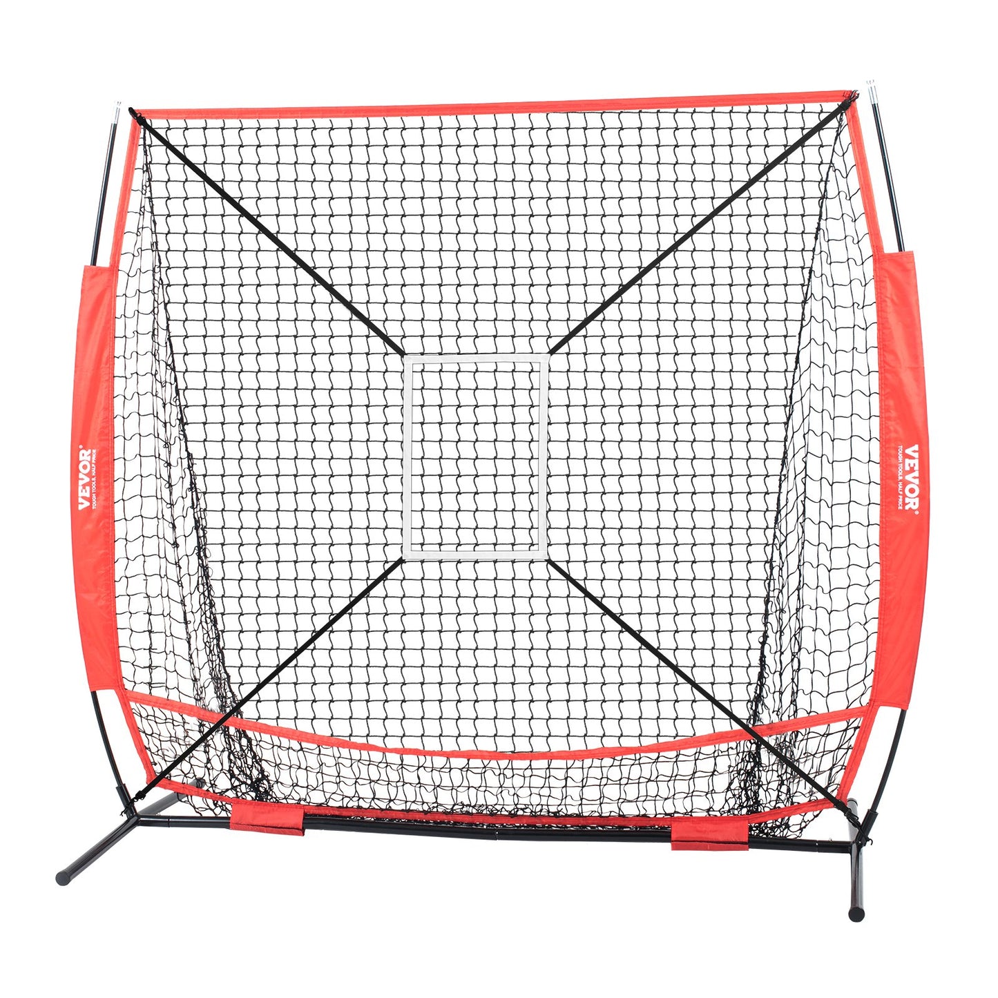 5x5 ft baseball softball träningsnät, bärbart baseball träningsnät för att slå Batting Catching Pitching, Backstop baseball utrustning med båge ram, bärväska, Strike Zone, Ball, Batting Tee