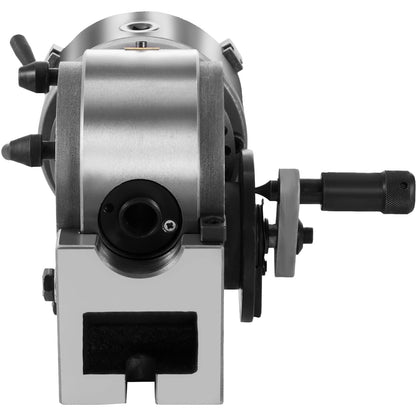 BS-0 Precision Dividing Head, Horizontal Dividing Head with 3-Jaw Chuck, MT2 End Mill BS-0 5" Semi-Universal Dividing Head for Milling Machine Gear Cutting