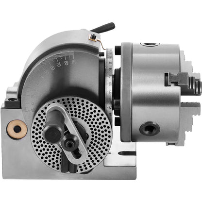 BS-0 Precision Dividing Head, Horizontal Dividing Head with 3-Jaw Chuck, MT2 End Mill BS-0 5" Semi-Universal Dividing Head for Milling Machine Gear Cutting