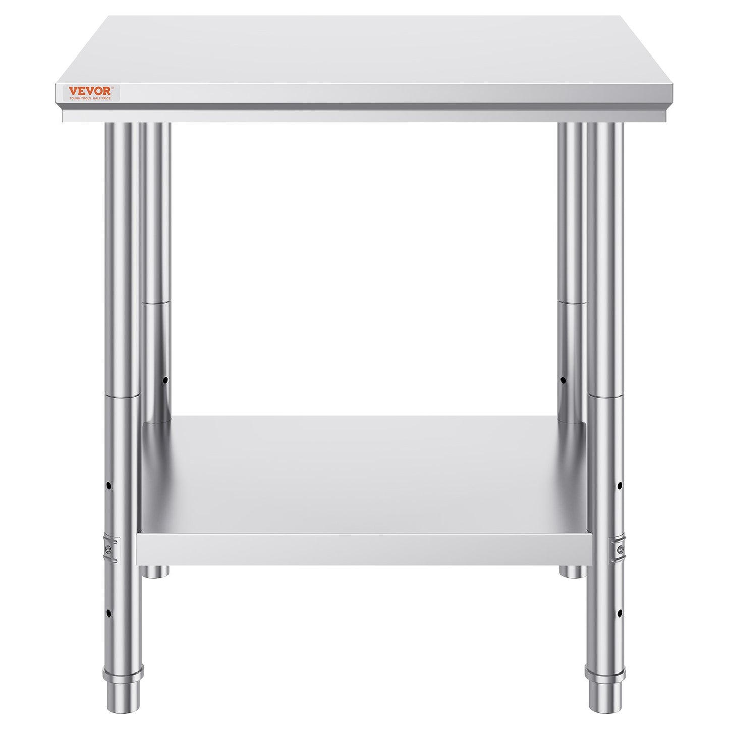 Arbetsbord 24 x 30 x 32 tum NSF-arbetsbord i rostfritt stål för kommersiellt kök Prep-arbetsbänk 60X76X80 cm med nedre hyllan Arbetsbord Silverfärgat för kommersiellt kök Restaurang