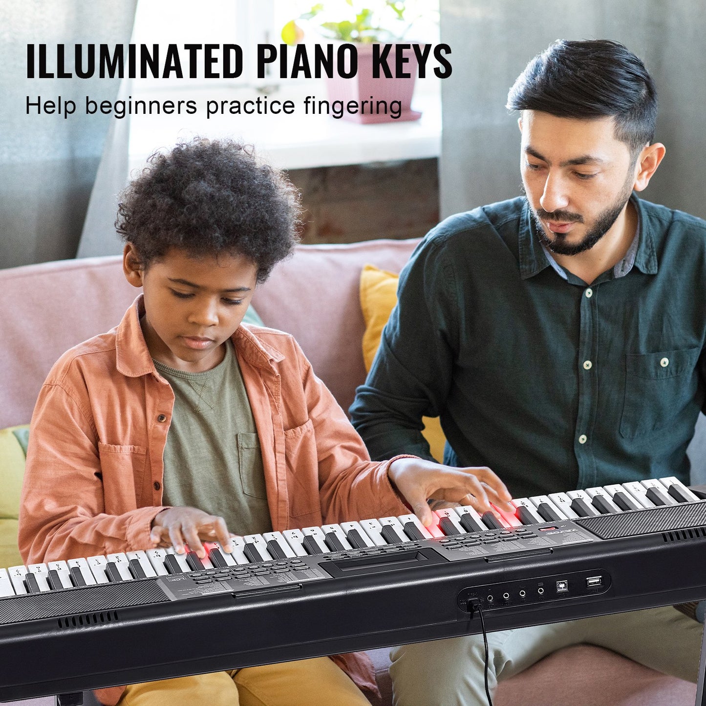 61 tangenter digital keyboard Piano elektrisk bärbar med justerbart stativ
