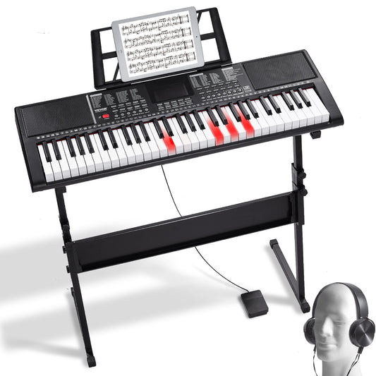 61 tangenter digital keyboard Piano elektrisk bärbar med justerbart stativ