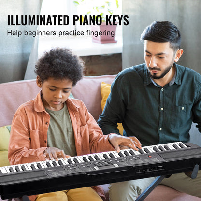 61 tangenter digitalt klaviatur Piano elektriskt bärbart 200 toner 200 rytmer