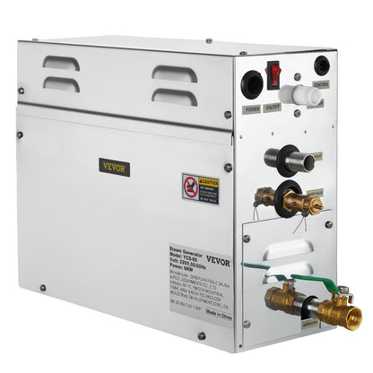 6KW Bastubadångare med LED Digital Display Ångbadsgenerator 6KW Ångrumsgenerator för Home SPA Ånggenerator med tidskontroll
