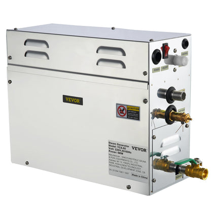 6KW Bastubadångare med LED Digital Display Ångbadsgenerator 6KW Ångrumsgenerator för Home SPA Ånggenerator med tidskontroll