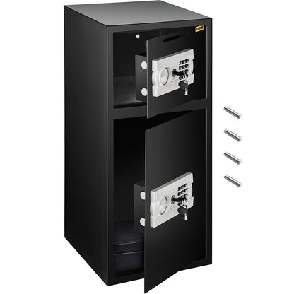 33" Digital Double Door Safe Gun Cabinet Cash Office Security Lock Strong Iron Larger Digital Safe