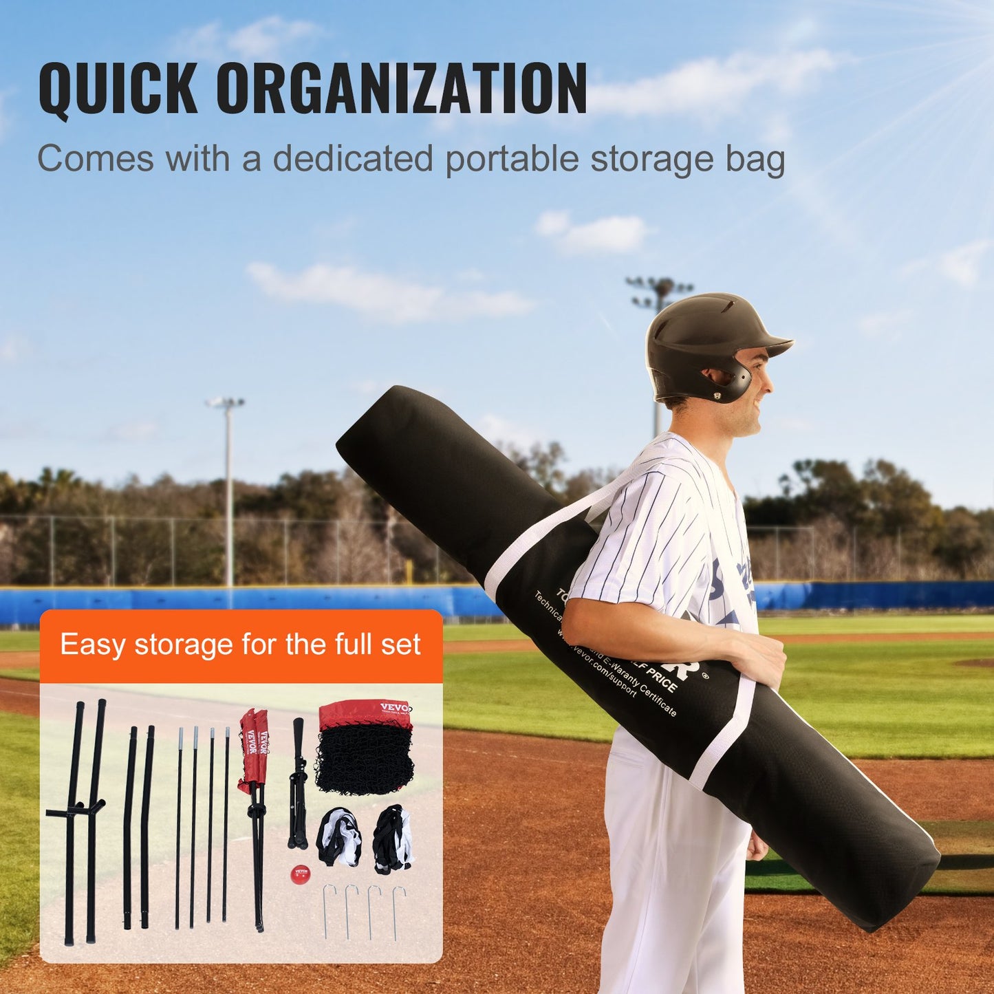 7x7 ft baseball softball träningsnät, bärbart baseball träningsnät för att slå Catching pitching, backstop baseball utrustning med båge ram, bärväska, strike Zone, boll, tee, bollsamlare