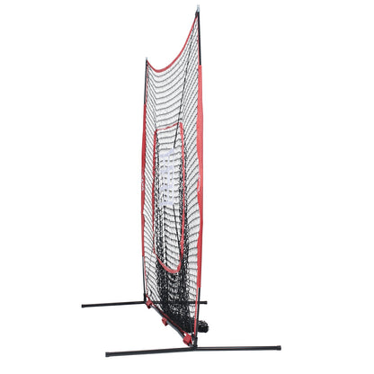 7x7 ft baseball softball träningsnät, bärbart baseball träningsnät för att slå Catching pitching, backstop baseball utrustning med båge ram, bärväska, strike Zone, boll, tee, bollsamlare