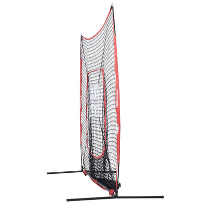 7x7 ft baseball softball träningsnät, bärbart baseball träningsnät för att slå Batting Catching Pitching, Backstop baseball utrustning med båge ram, bärväska, Strike Zone, Ball, Batting Tee