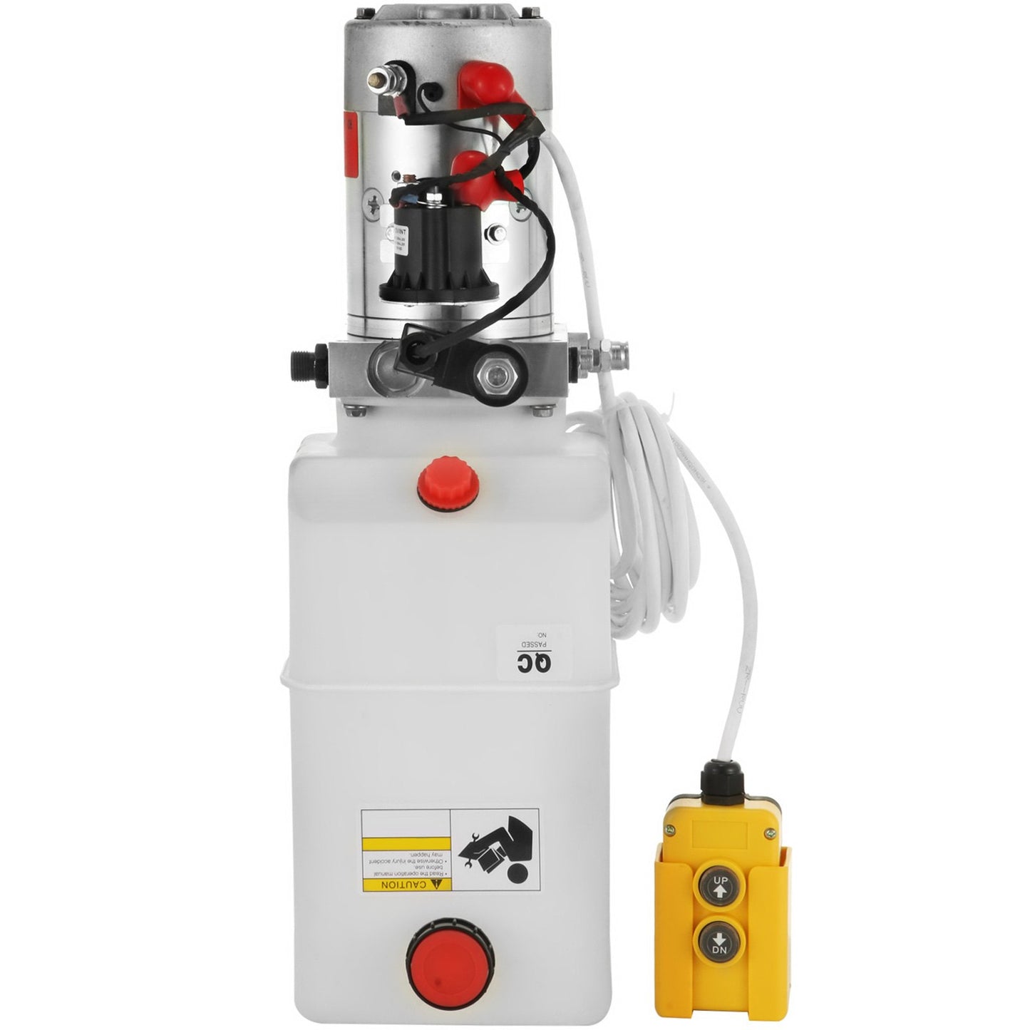 Elhydraulisk pump 7l Enkelverkande plastbehållare 12v DC