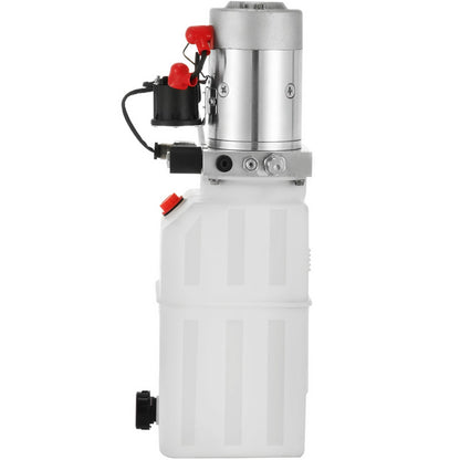 Elhydraulisk pump 7l Enkelverkande plastbehållare 12v DC