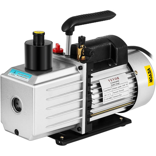 8CFM zweistufige Drehschieber-Profi-Vakuumpumpe 15 Mikron 3/4 PS