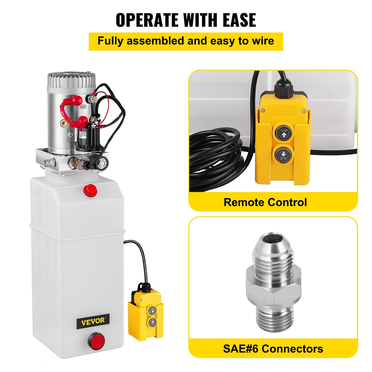 Hydraulic Power Unit 12V Hydraulic Motor Hydraulic Pump, Dump Trailer Hydraulic Pump Hydraulic Power Pack