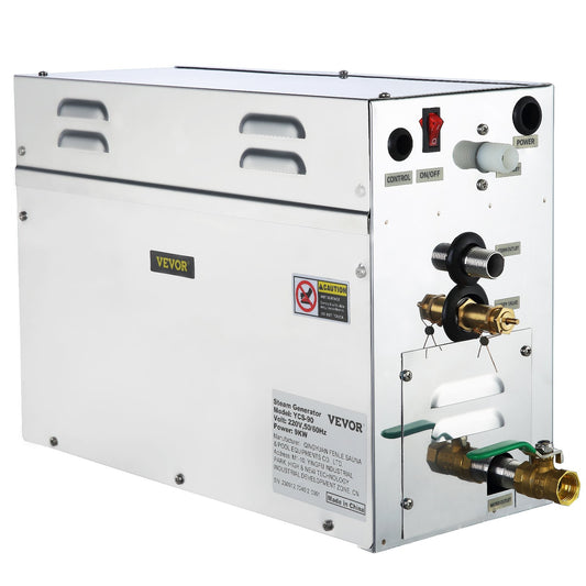 9KW Steam Generator Steam Generator for SPA Room Digital Display Steam Generator 35℃-55℃ Sauna Steam Generator for Home Commercial Steam Generator Kit Steam Bath Generator