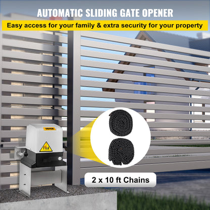 1400kg Motorized Automatic Sliding Gate Opener and Remote Controls