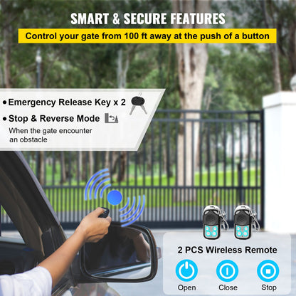 800kg Sliding Gate Opener Electric Operator Driveway Door Sliding Roller