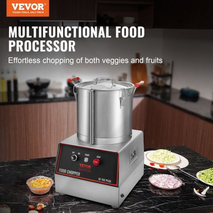 Matberedare Grönsakshackare 1400W 16 Quarts mixer i rostfritt stål |  EU