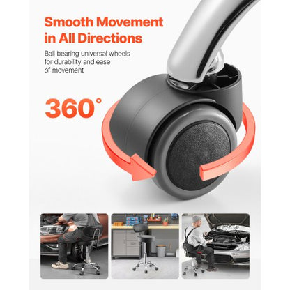 Shop Pall Justerbar garagesits 300 lbs Last med ryggstöd och hjul |  EU