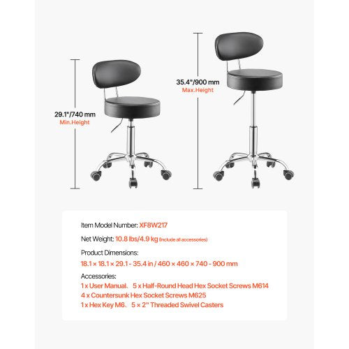 Shop Pall Justerbar garagesits 300 lbs Last med ryggstöd och hjul |  EU