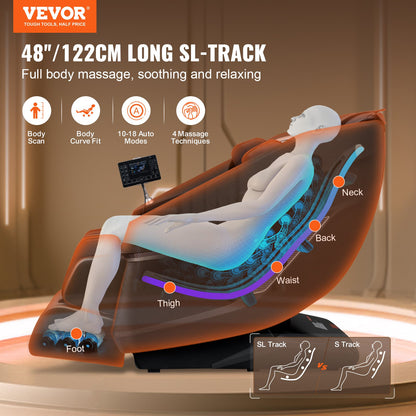 Helkroppsmassagestol, Shiatsu Massager, Liggstol, SL Rail