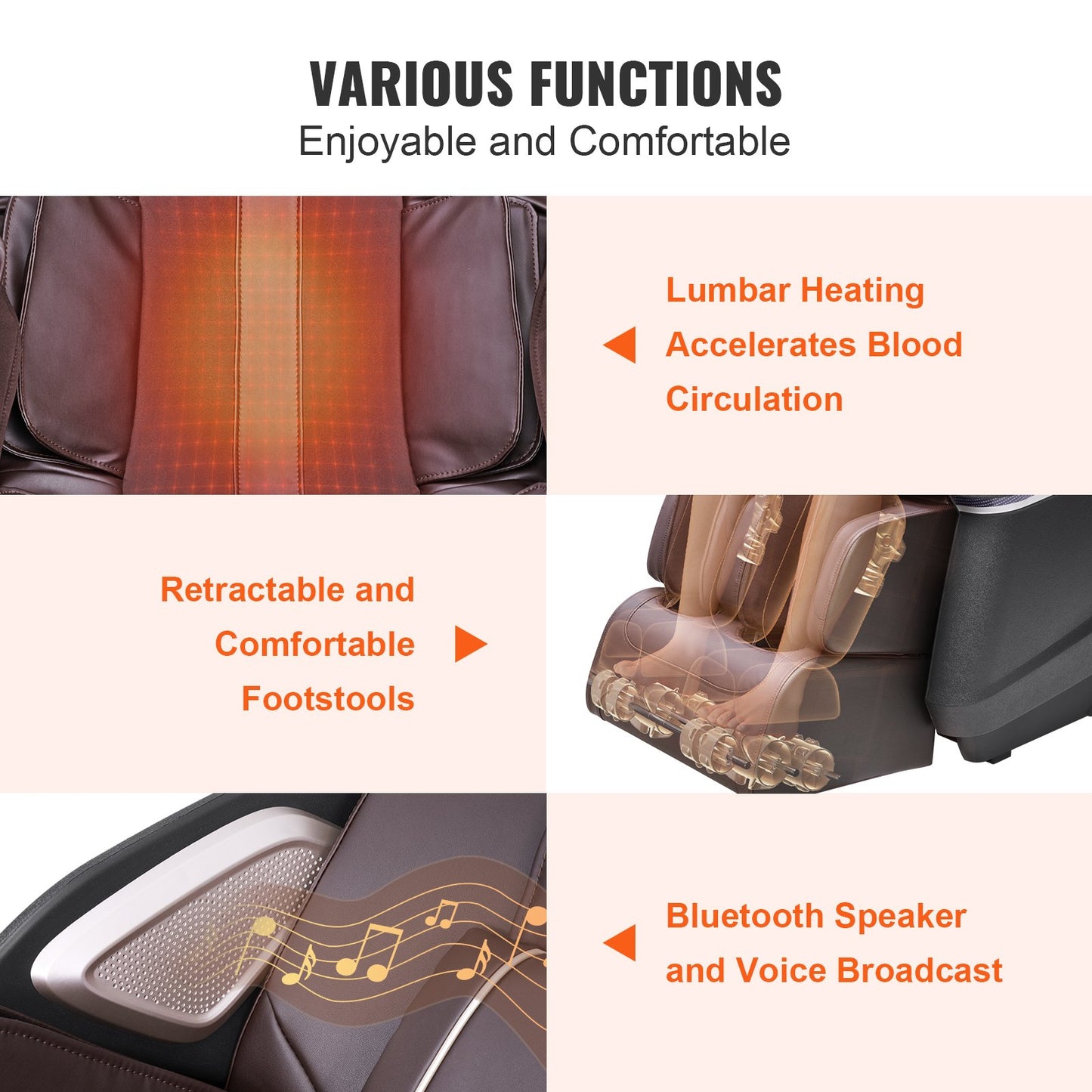Helkroppsmassagestol, Shiatsu Massager, Liggstol, SL Rail