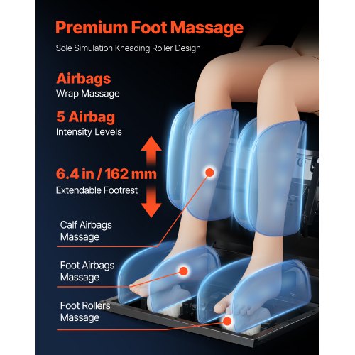 Massagefåtölj Helkropps-Zero Gravity med SL-Track och 36 krockkuddar |  EU