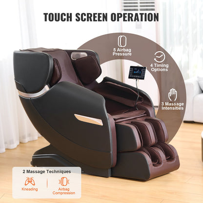 Helkroppsmassagestol 0 Gravity 3D Shiatsu Fåtölj 6 lägen Relax Stol