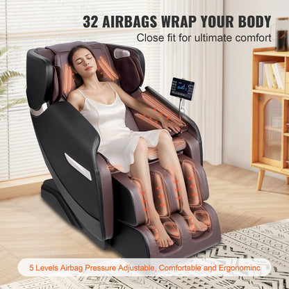 Helkroppsmassagestol 0 Gravity 3D Shiatsu Fåtölj 6 lägen Relax Stol