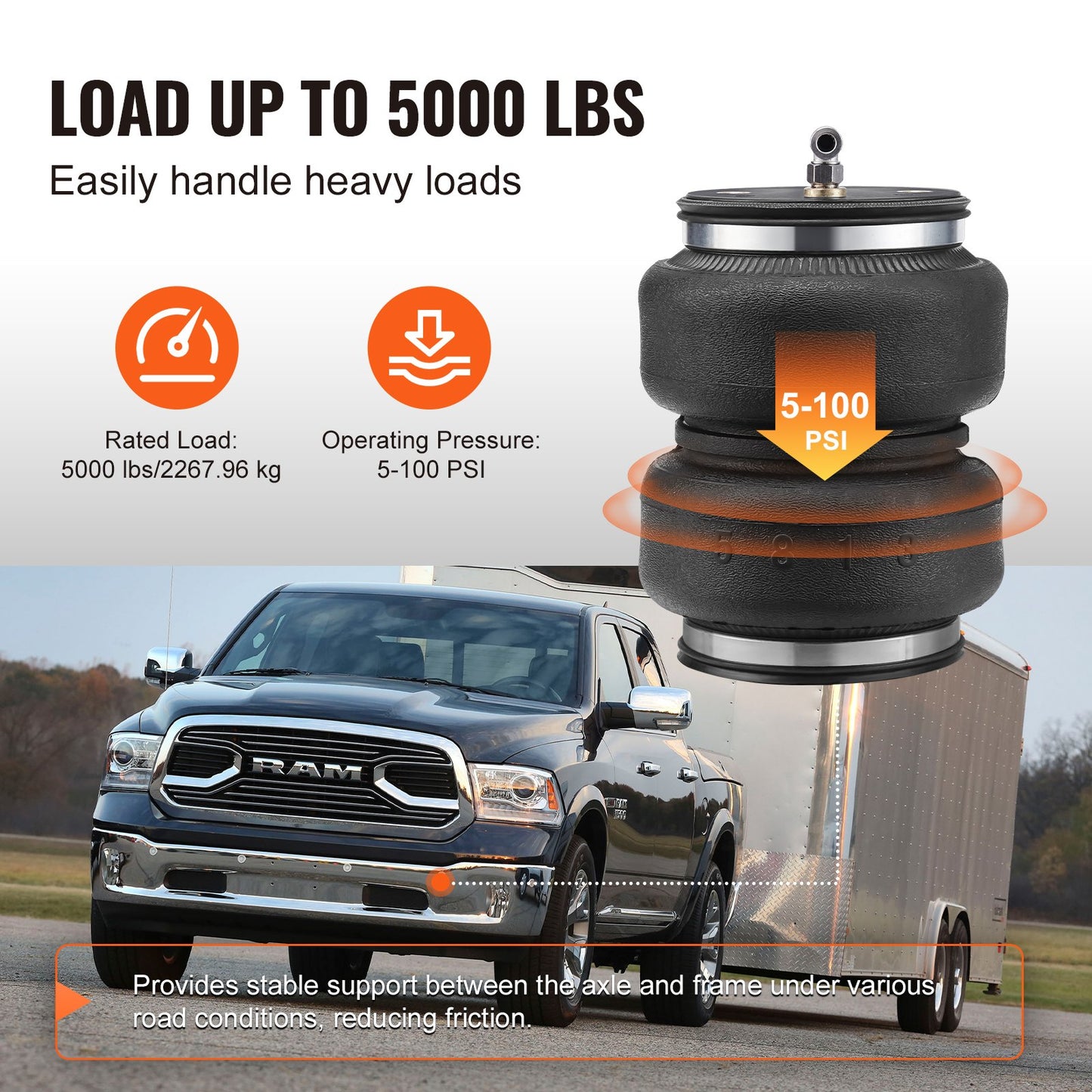 Air Bag Suspension Kit Passar 11-2018 Dodge Ram 1500 19-2021 1500 Classic