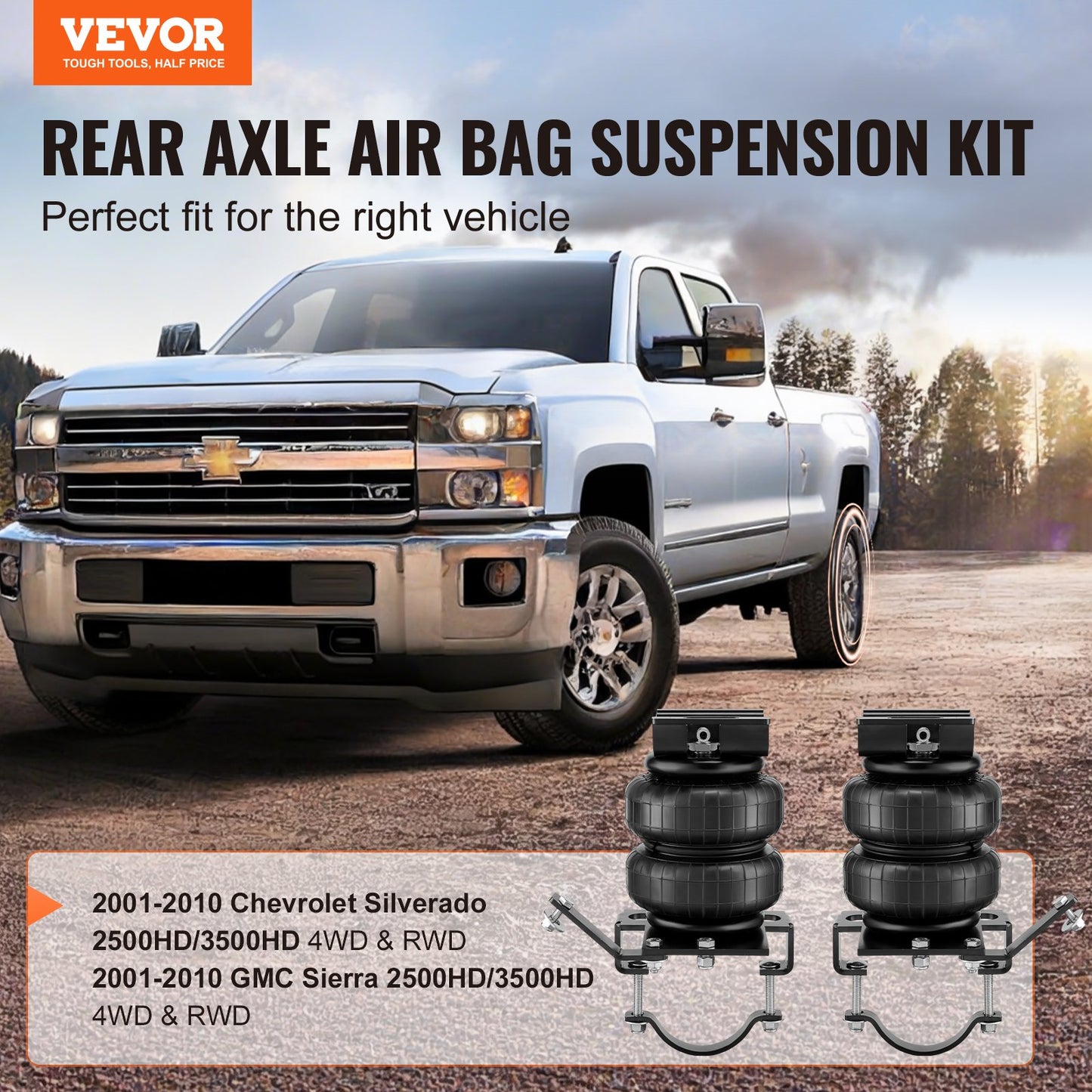 Airbag-Federungssatz 01-2010 Chevrolet Silverado GMC Sierra 2500/3500 HD
